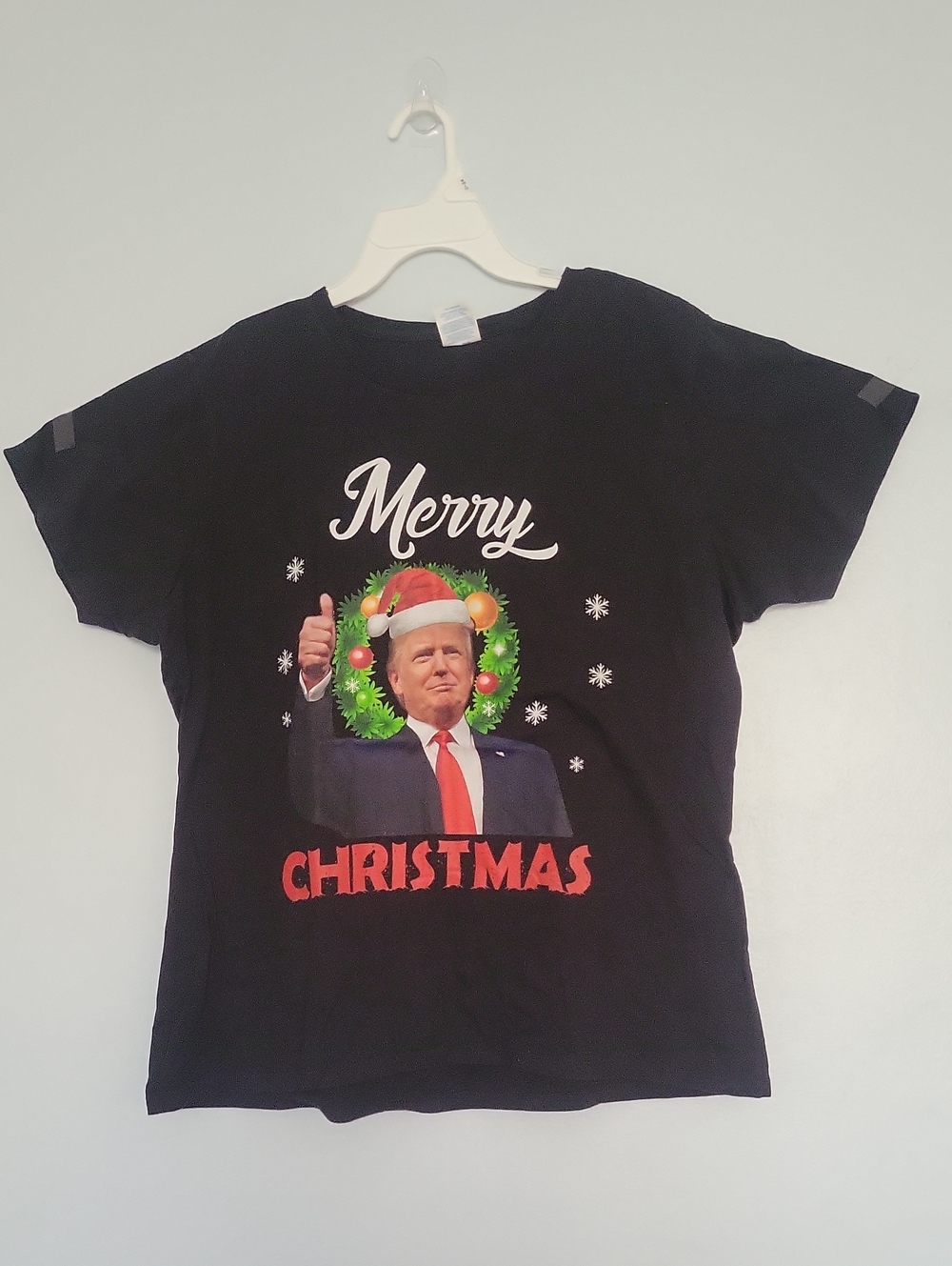Black Holiday Graphic Kids Tee - Merry Christmas